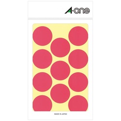 カラーラベル　丸型　３０ｍｍ径　桃