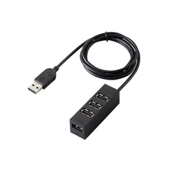 ＵＳＢＨＵＢ２．０バスパワー　４ポート　１ｍ　黒