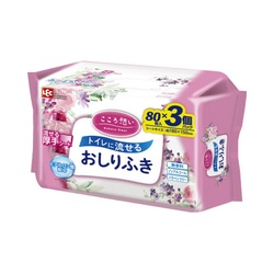 こころ想い　トイレに流せるおしりふき　８０枚×３Ｐ