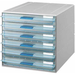 レターケースＵＮＩＦＥＥＬ透明引き出し浅型６段×３