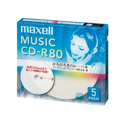 ＣＤ−Ｒ音楽用　８０分　５枚Ｐ