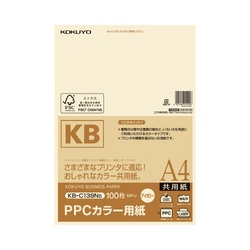 ＰＰＣカラー用紙　共用紙　Ａ４　１００枚アイボリー