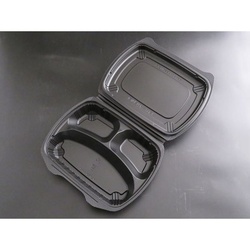 リスパック 弁当容器 バイオデリカ シェルBOX80-2 黒