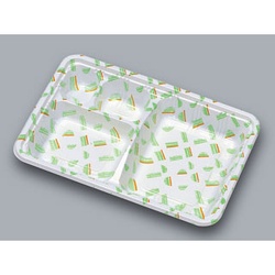 福助工業 弁当容器 LC-608 若葉 蓋セット