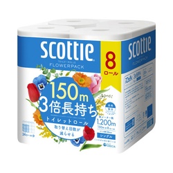 スコッティフラワー３倍長持ち８ロールシングルＸ６