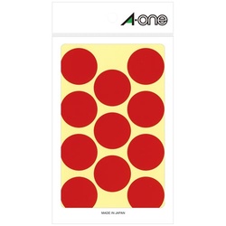 カラーラベル　丸型　３０ｍｍ径　赤