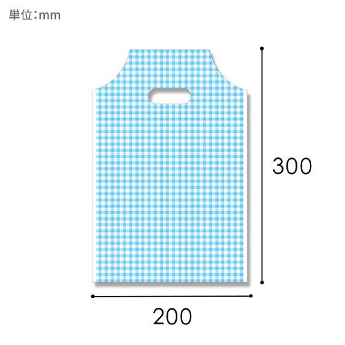 HEIKO 手抜き (小判抜き)ポリ袋 バイオハンディバッグ 3S ギンガム2 B 100枚