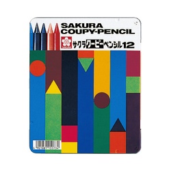 クーピーペンシル１２色　缶入