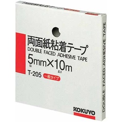 両面紙粘着テープ５ｍｍ×１０ｍ　カッター無　２巻入