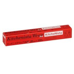 KitcheNista(キッチニスタ) キッチニスタラップ抗菌レッドタイプ30cm×100m