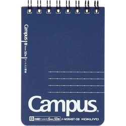 キャンパス　ツインリングメモ（ドット罫）ブルー×５