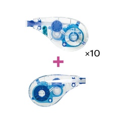 モノエルゴ幅６ｍｍクリアブルー本体１０個＋詰替１個