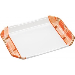 発泡トレー しゃぶしゃぶ4人浅LS 鮮彩オレンジ エフピコ