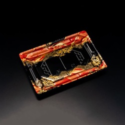 リスパック 刺身容器 バイオPS 美枠 17-12B はれひ赤 本体