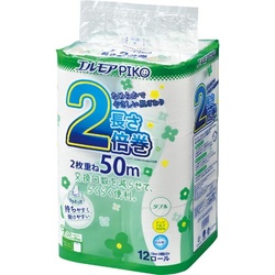 エルモアピコ２倍巻トイレット　ダブル５０ｍ　１２個