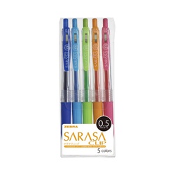 サラサクリップ　０．５ｍｍ　５色パック
