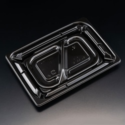 リスパック 惣菜容器 バイオカップ 優枠 18-13B-2S 黒 本体