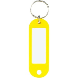 キーホルダー型名札　片面表示用　黄　１０個入