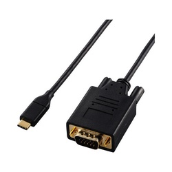 変換ケーブル　Ｔｙｐｅ−Ｃ−ＶＧＡ　１．０ｍ　黒