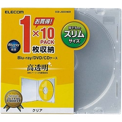 ＣＤ／ＤＶＤケース　５ｍｍプラ　１０枚入