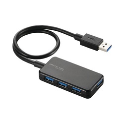 ＵＳＢ３．０ハブ　４ポート　バスパワー　ブラック
