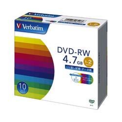ＤＶＤ−ＲＷデータ用　２倍速　ＩＪ対応　１０枚Ｐ