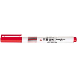 油性マーカー　ピース　細字　赤