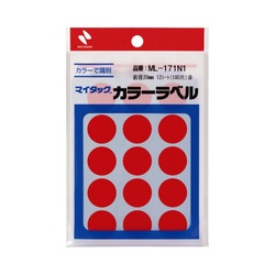 マイタックカラーラベル　２０ｍｍ　赤