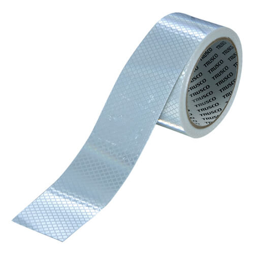 【廃番商品】反射テープ50mm×5m　白　【ＴＲＵＳＣＯ 高輝度プリズム反射テープ ５０ｍｍｘ５ｍ ホワイト】