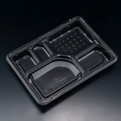 リスパック 弁当容器 バイオデリカ やすらぎ150-2B 本体 黒