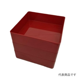 重箱・おせち容器 飛鳥(6.5寸)本体 赤 ニシキ