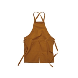 ロングエプロン 1384-01ウォッシュキャンバスエプロン クロスタイプキャメル United Athle