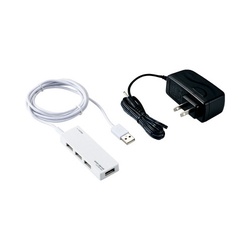 ＵＳＢ２．０ハブ　セルフ＆バスパワー　４ポート　白
