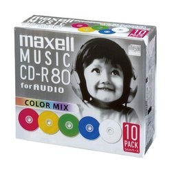 ＣＤ−Ｒ音楽用　８０分　１０枚　カラーミックス
