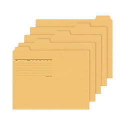 １／５カットフォルダーカラー　Ａ４　黄　５枚