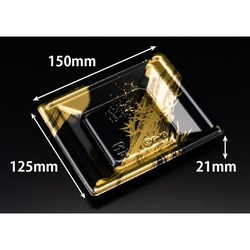 リスパック 寿司容器 万角15-12B らいらく金 本体