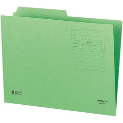 １／２カットフォルダー（カラー）左山緑　１０枚
