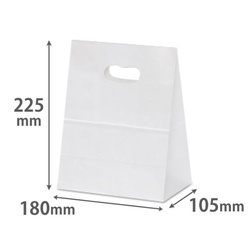 パックタケヤマ 紙手提袋 イーグリップ M 白無地