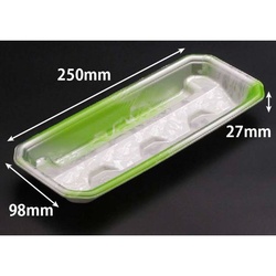 リスパック 刺身容器 RON-25-10 流氷緑 本体