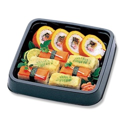 福助工業 寿司桶 角桶 1H 本体 黒 10枚/袋