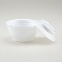 どんぶり容器 D-6(蓋付)白 青葉紙業