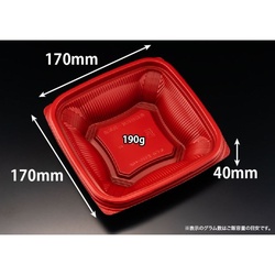 リスパック どんぶり容器 バイオ のぞみ 角170-40B 本体 RBS