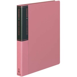 クリヤーブックタフネス替紙Ａ４背幅３３ｍｍ桃×１０