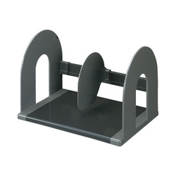 【廃番商品】ブックスタンド　幅３２０　仕切板可動式ダークグレー