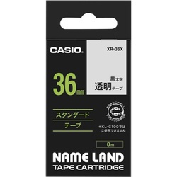 ネームランド　透明テープ　３６ｍｍ　黒文字