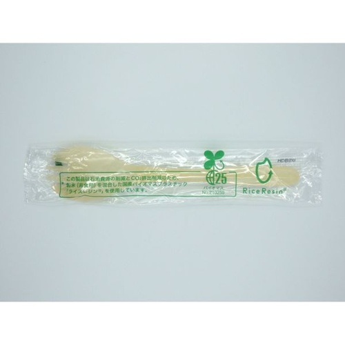 使い捨てカトラリー お米のフォークスプーン160 単袋 ホウケン産業