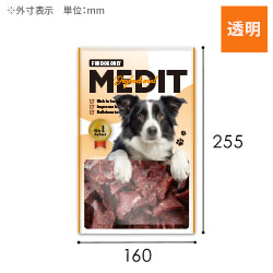 【オリジナル印刷】三方袋（160×255mm）透明　OPP/CPP