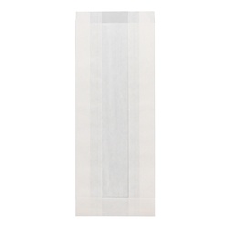 【廃番商品】HEIKO NF(ノンフッ素)窓付耐油ガゼットパック ロング 白無地 100枚/袋