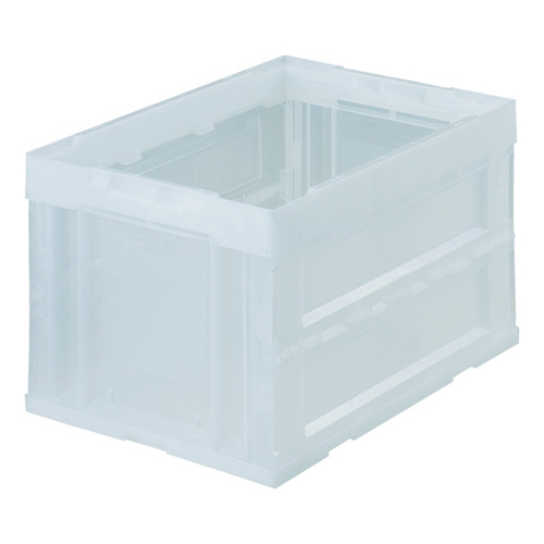 【廃番商品】ＴＲＵＳＣＯ オリコン α折りたたみコンテナ 50L 透明 CRS50N
