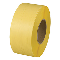 PPバンド15.5mm×2500m　黄　【ＴＲＵＳＣＯ 自動梱包器用ＰＰバンド幅１５．５ｍｍＸ長さ２５００ｍ 黄】